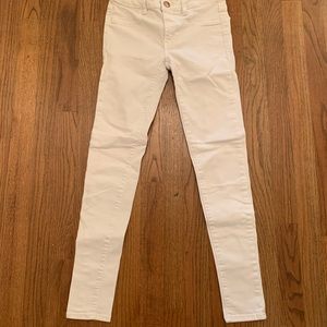 American Eagle Super Super Stretch White Skinny Jeans